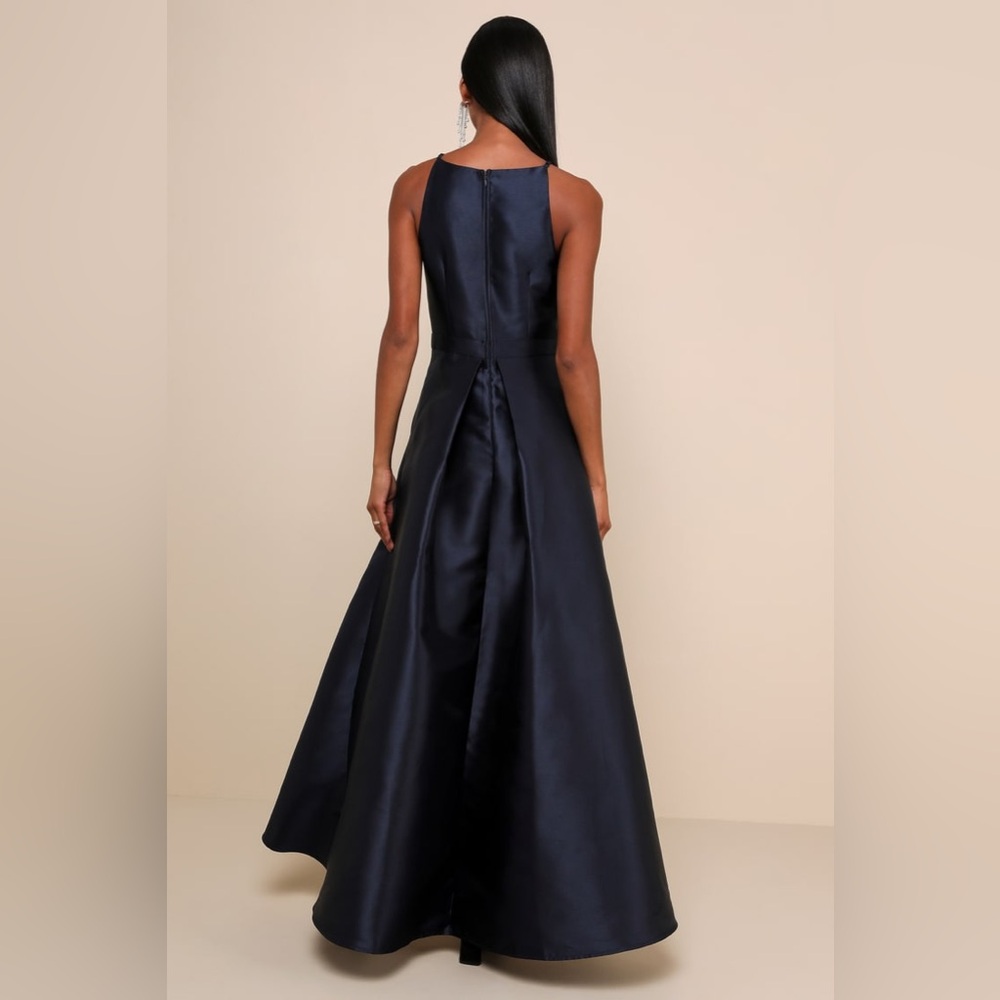 Lulu's Navy High-Low Dress - Picture 3 of 4